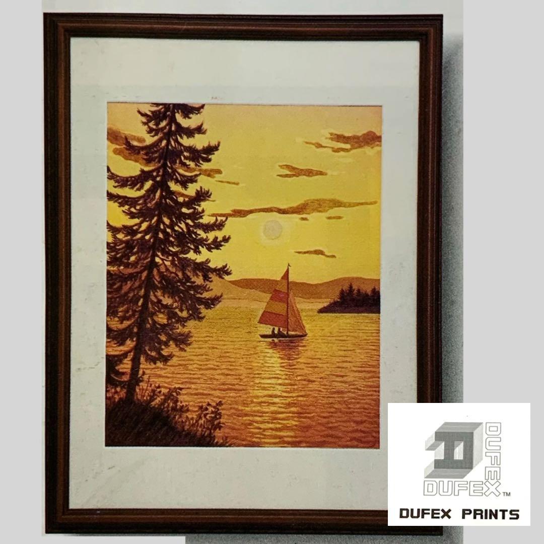 【新品・未使用】DUFEX 英国製 エッチングアート　夕べの帆走
