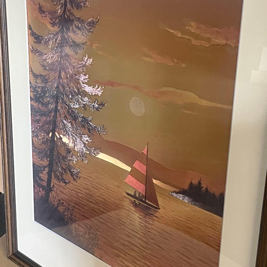 【新品・未使用】DUFEX 英国製 エッチングアート　夕べの帆走