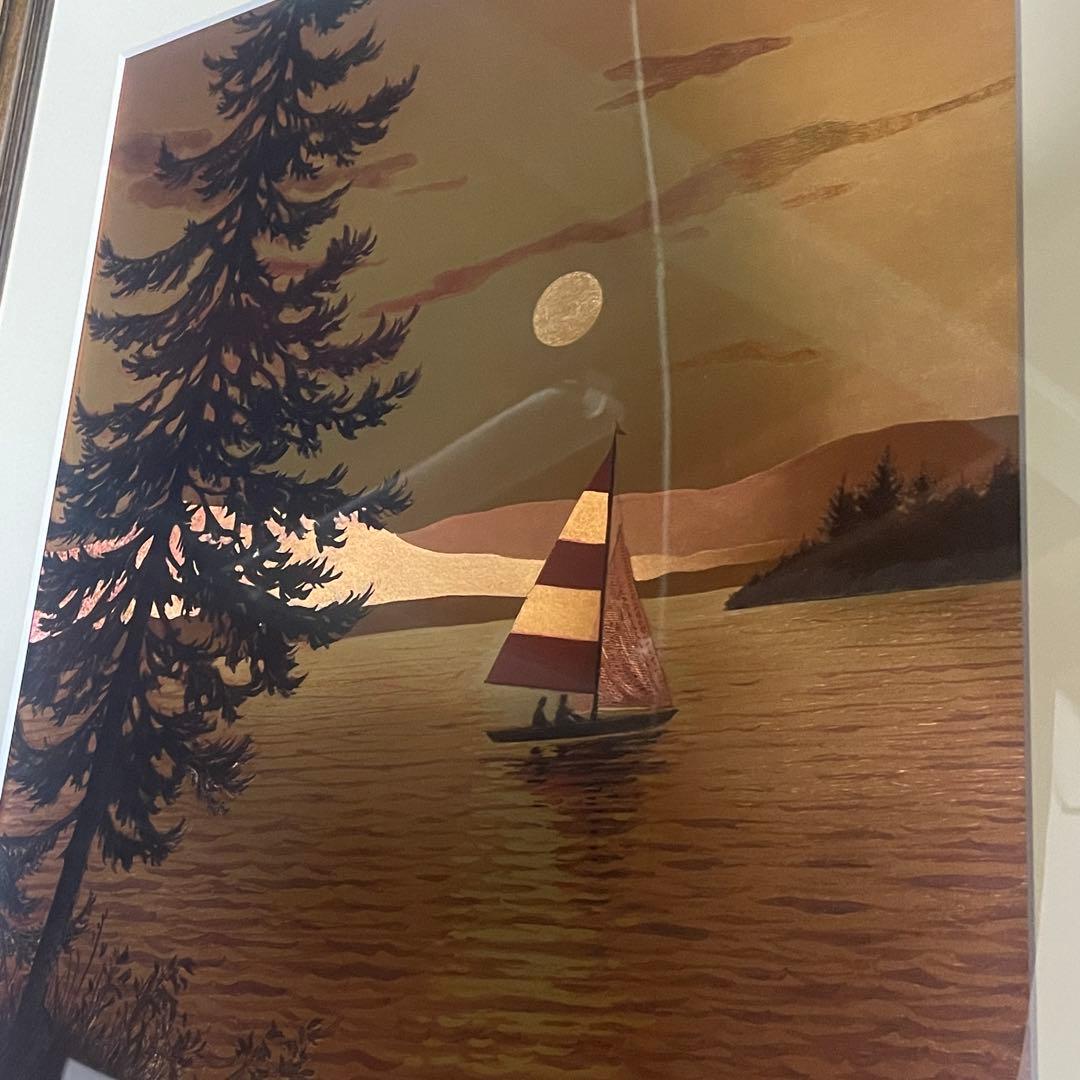 【新品・未使用】DUFEX 英国製 エッチングアート　夕べの帆走