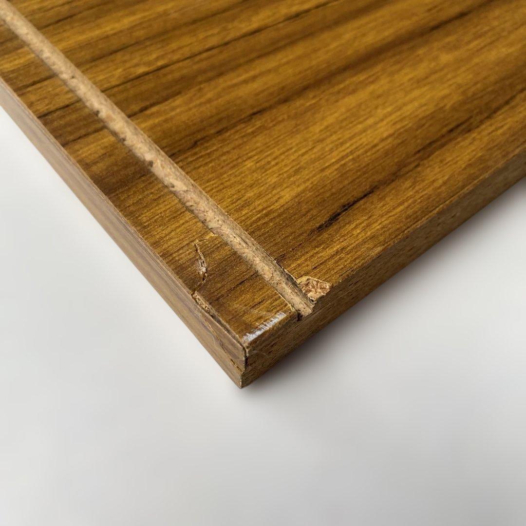 デンマーク ヴィンテージ チーク アイアン ウォールシェルフ ミッドセンチュリー