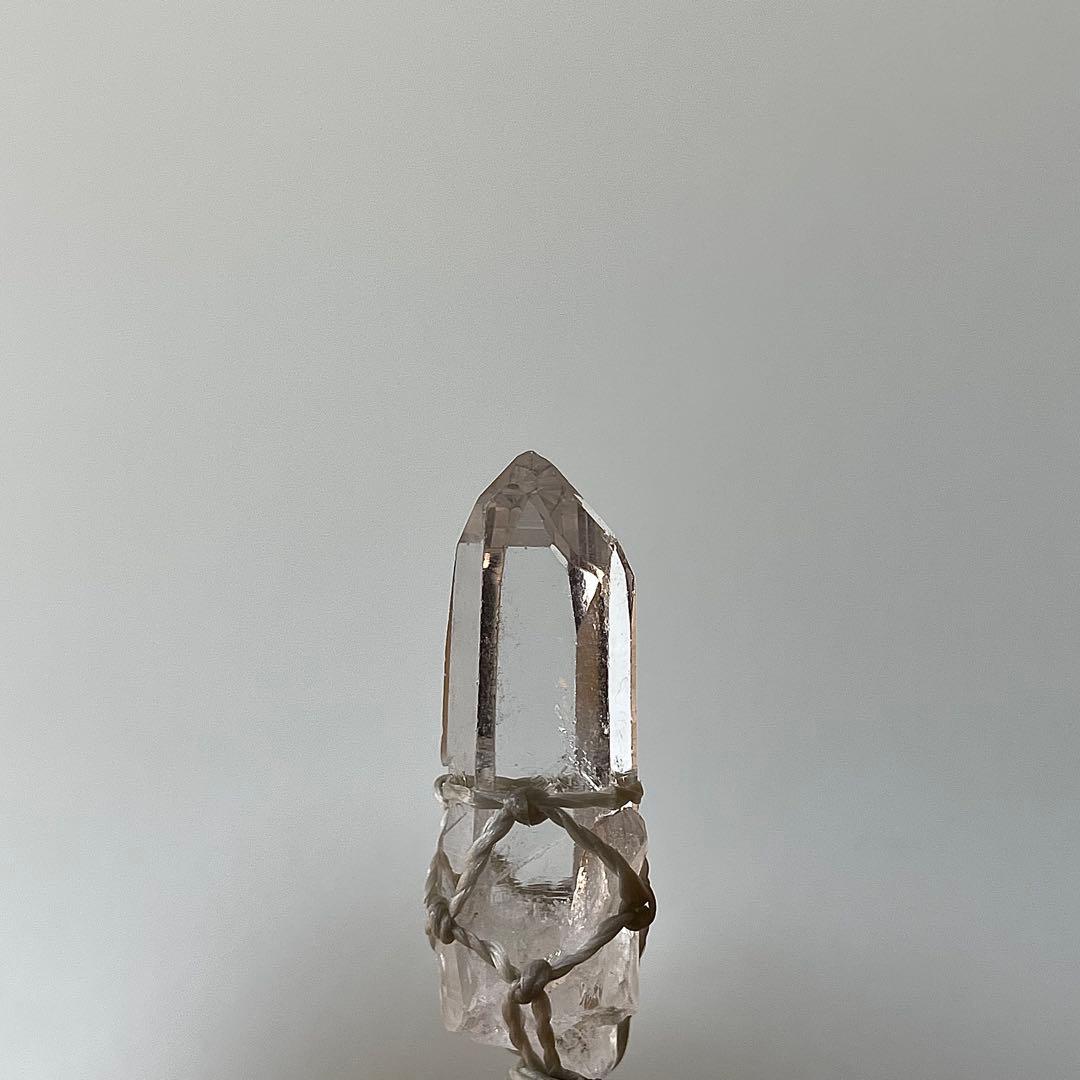 ヒマラヤ水晶 マカルー産 ＊ マクラメペンダント ネックレス ④