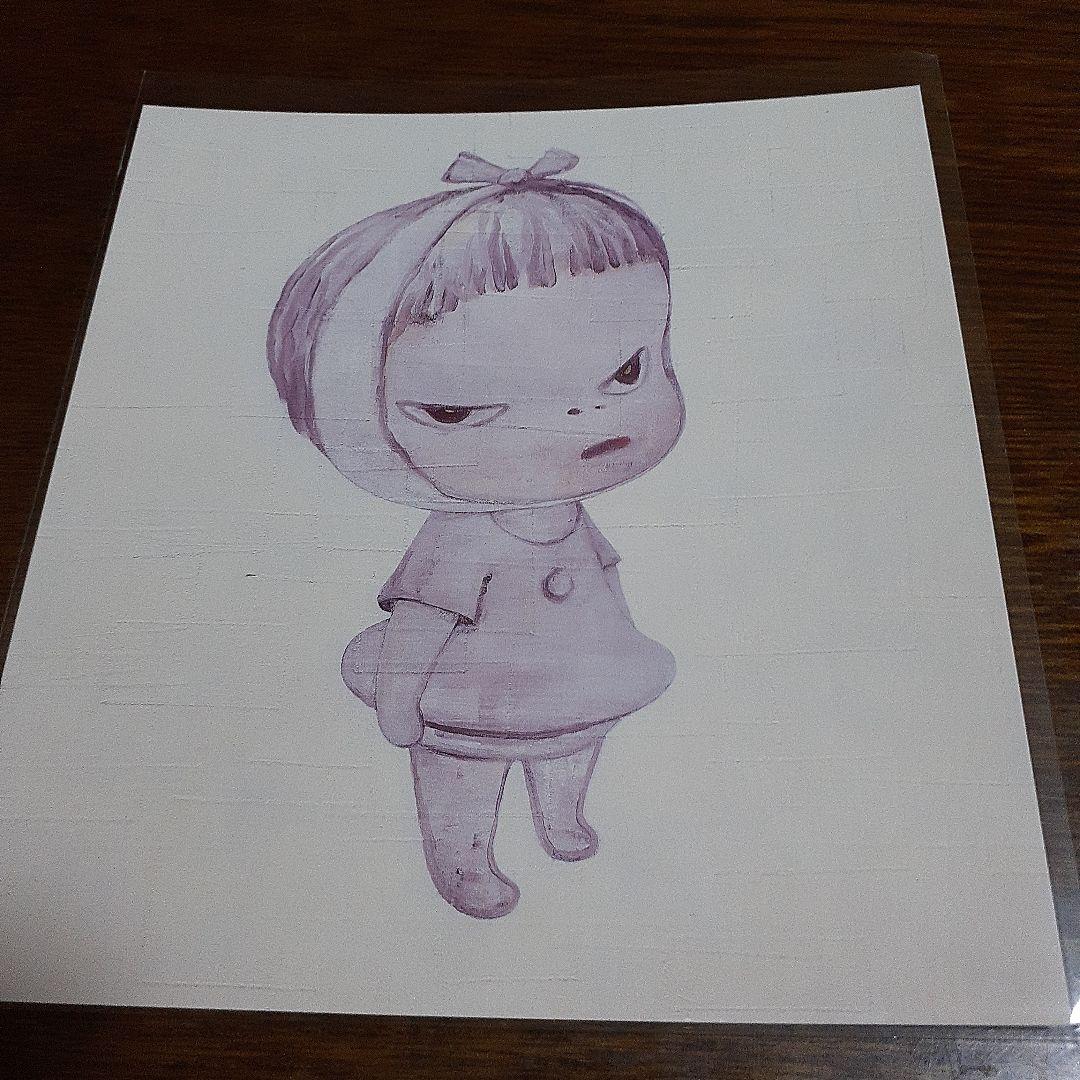 奈良美智展示物　クリアファイル2枚　ポストカード2枚 りんご箱ポストカード1枚