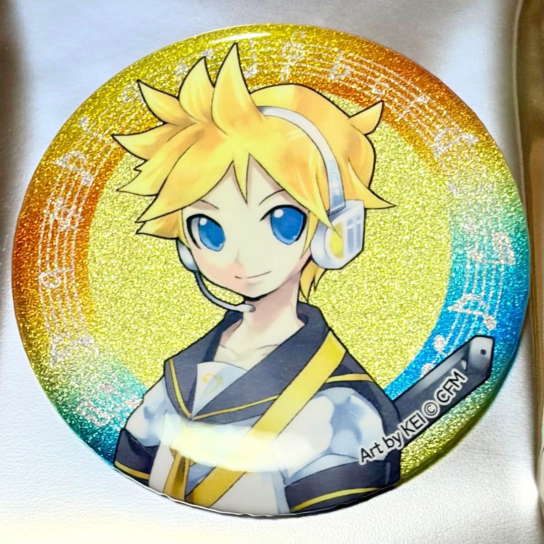 初音ミク キラキララメ入り缶バッジ 鏡音レン グリ缶 ケイカンパニー まとめ売り