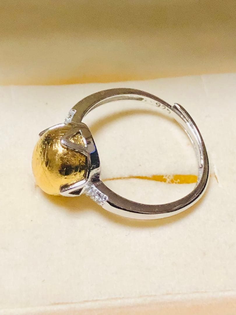 【特価】大粒 メテオライト隕石✴︎໒꒱宇宙໒꒱✴︎フリーサイズリング✴︎★彡1点品