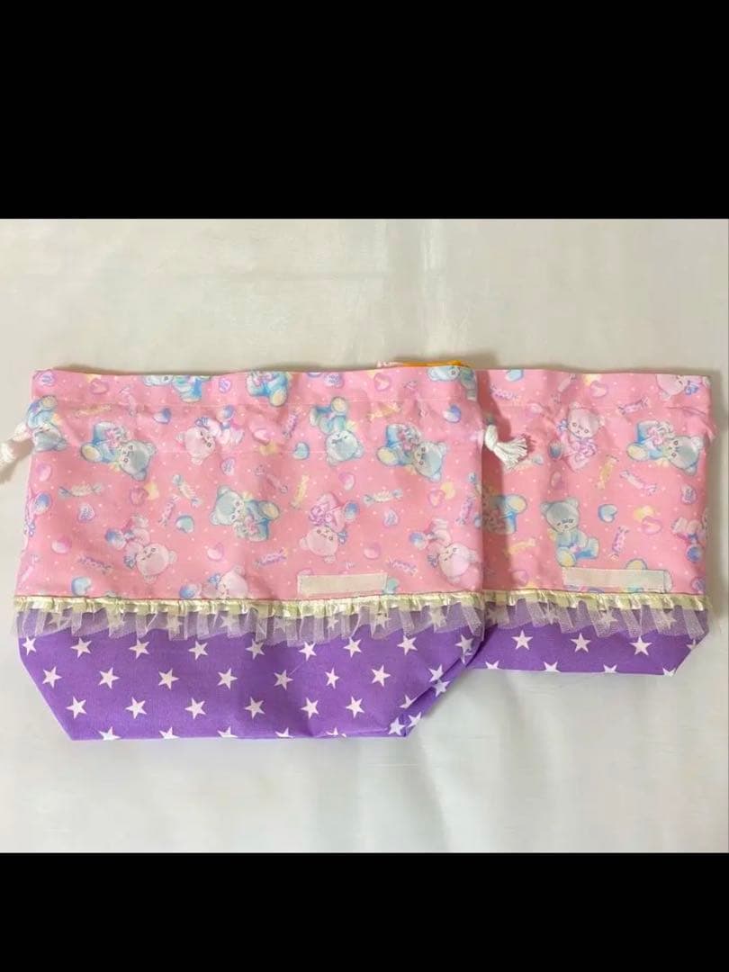 【特別価格】ネームタグ付き、ゆめかわくまちゃんの入園入学グッズ7点セット女の子