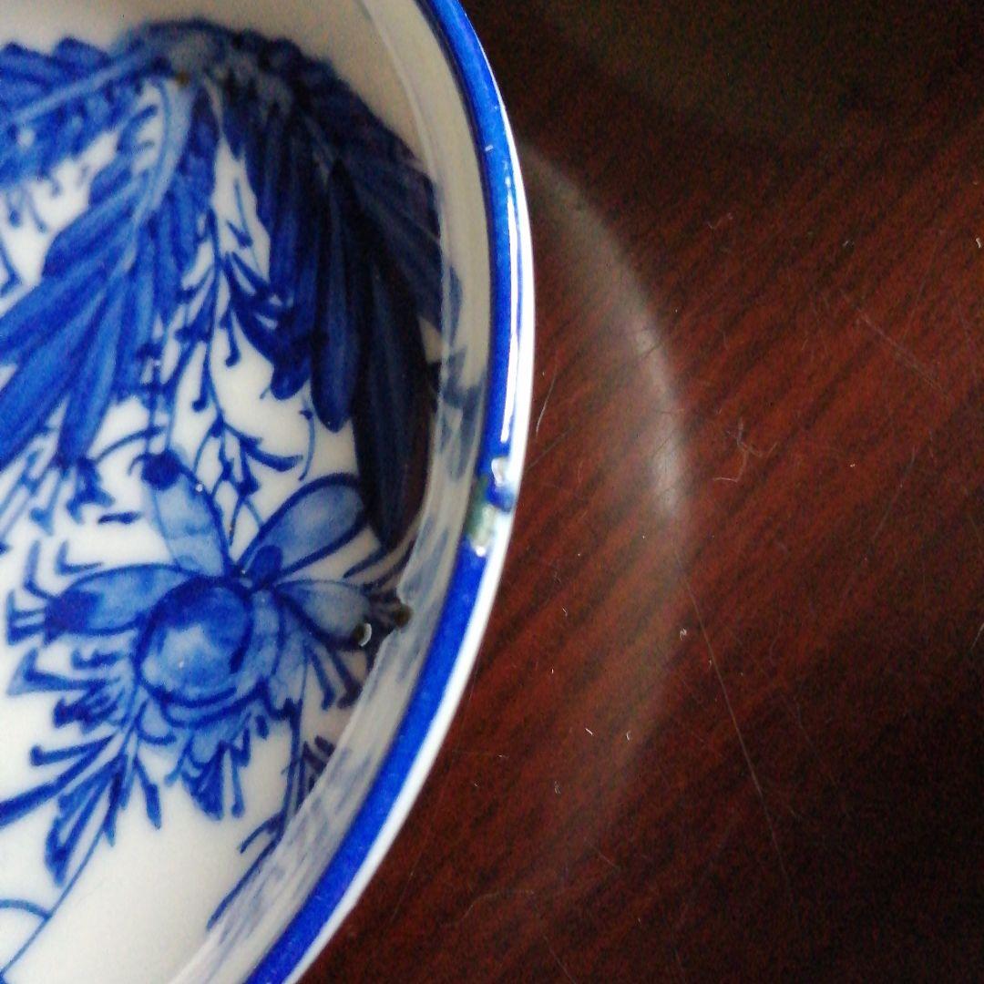 伊万里　染付草花紋小皿　16枚　11cm　幕末～明治期