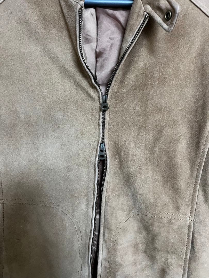 ビームス　beams ヤギ革　スェード　メンズ　シングルライダーズ　ベージュ　M