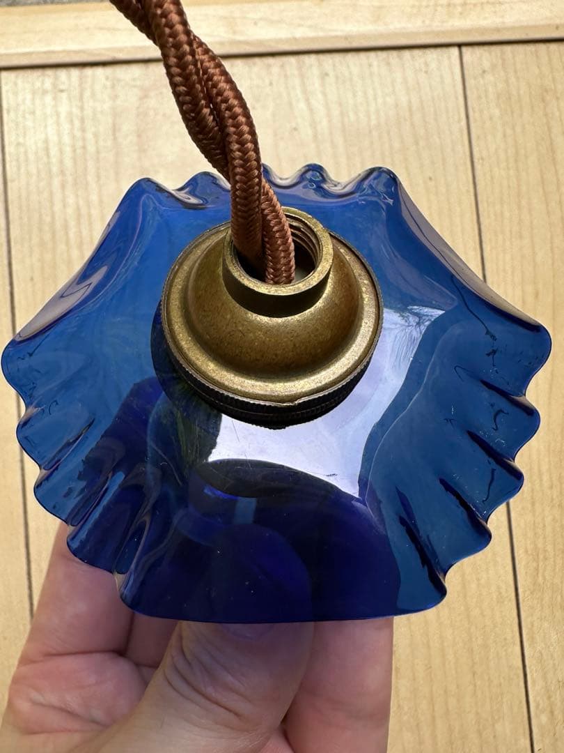 1920年代 イタリア アンティーク ベネチアングラスのお花アトリエランプ＊希少