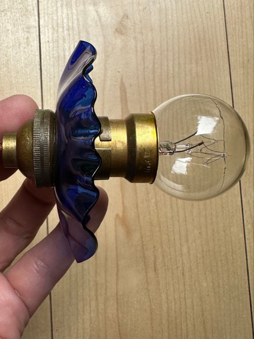 1920年代 イタリア アンティーク ベネチアングラスのお花アトリエランプ＊希少