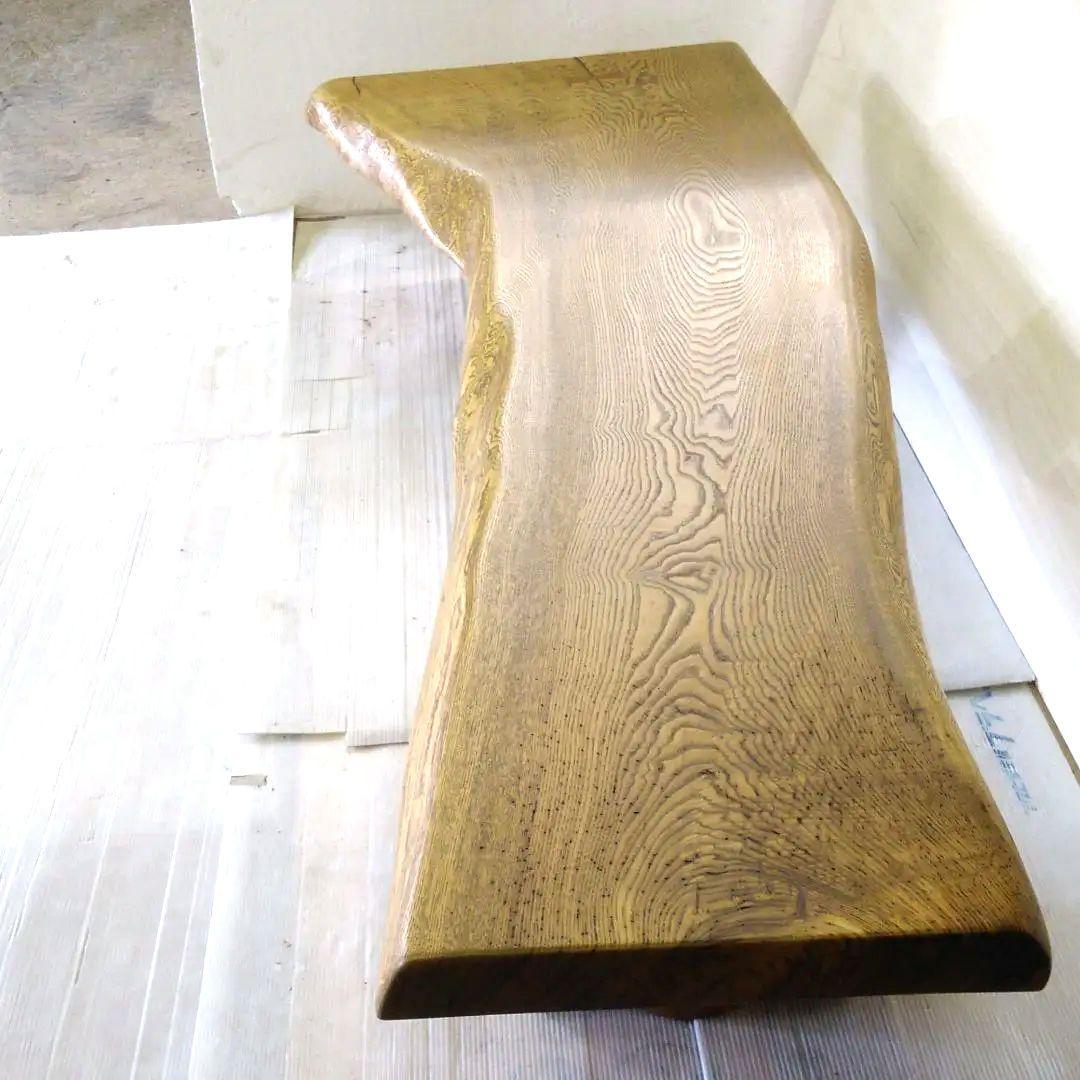 天然ナラ変杢座卓