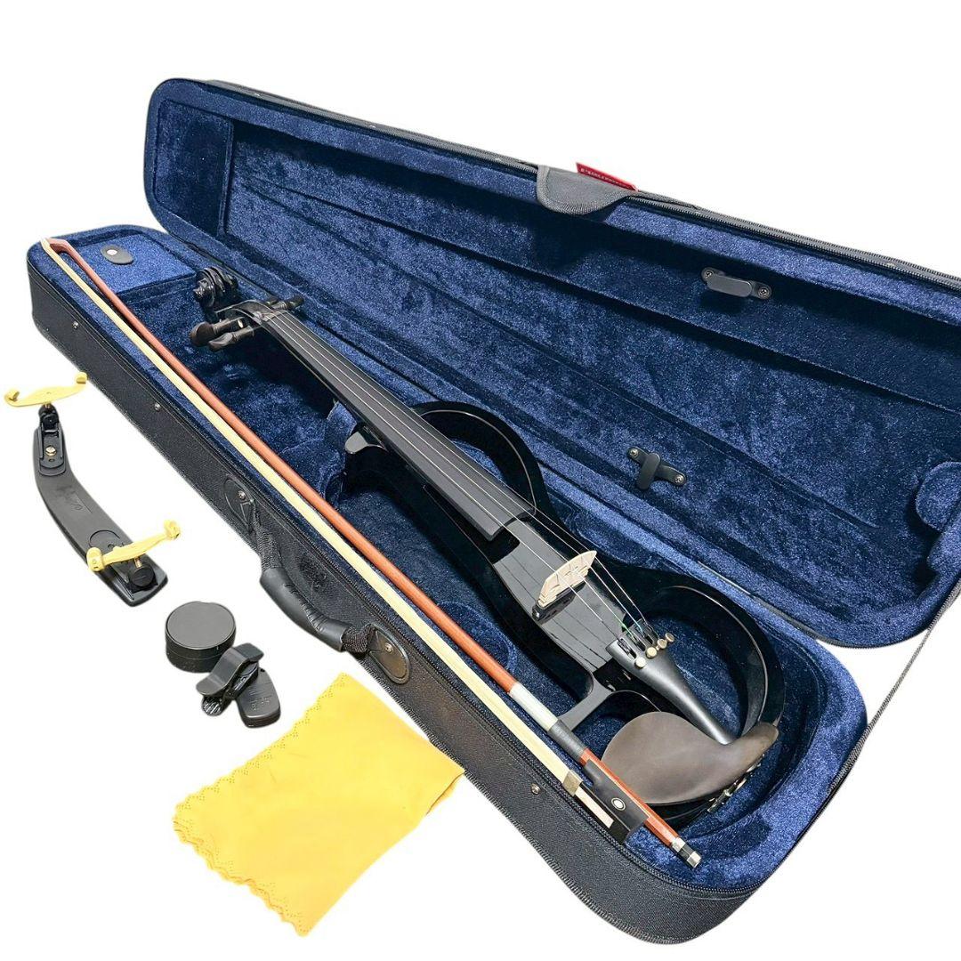 【未使用品級】PLAYTECH PSV100BK エレキバイオリン ケース付