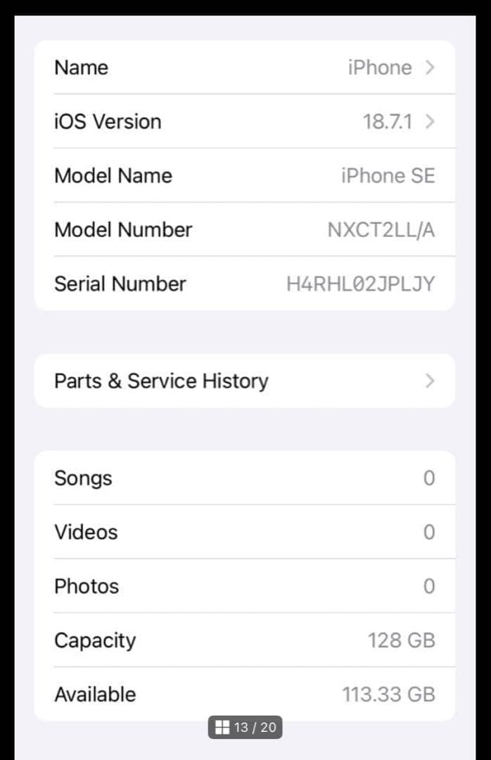 新品 iPhone SE2 128GB SIMフリー 海外US版 iOS18