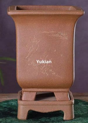 平口高方鉢 中国宜興 紫砂の鉢 盆栽鉢 植木鉢 小品盆栽鉢 大品盆栽鉢