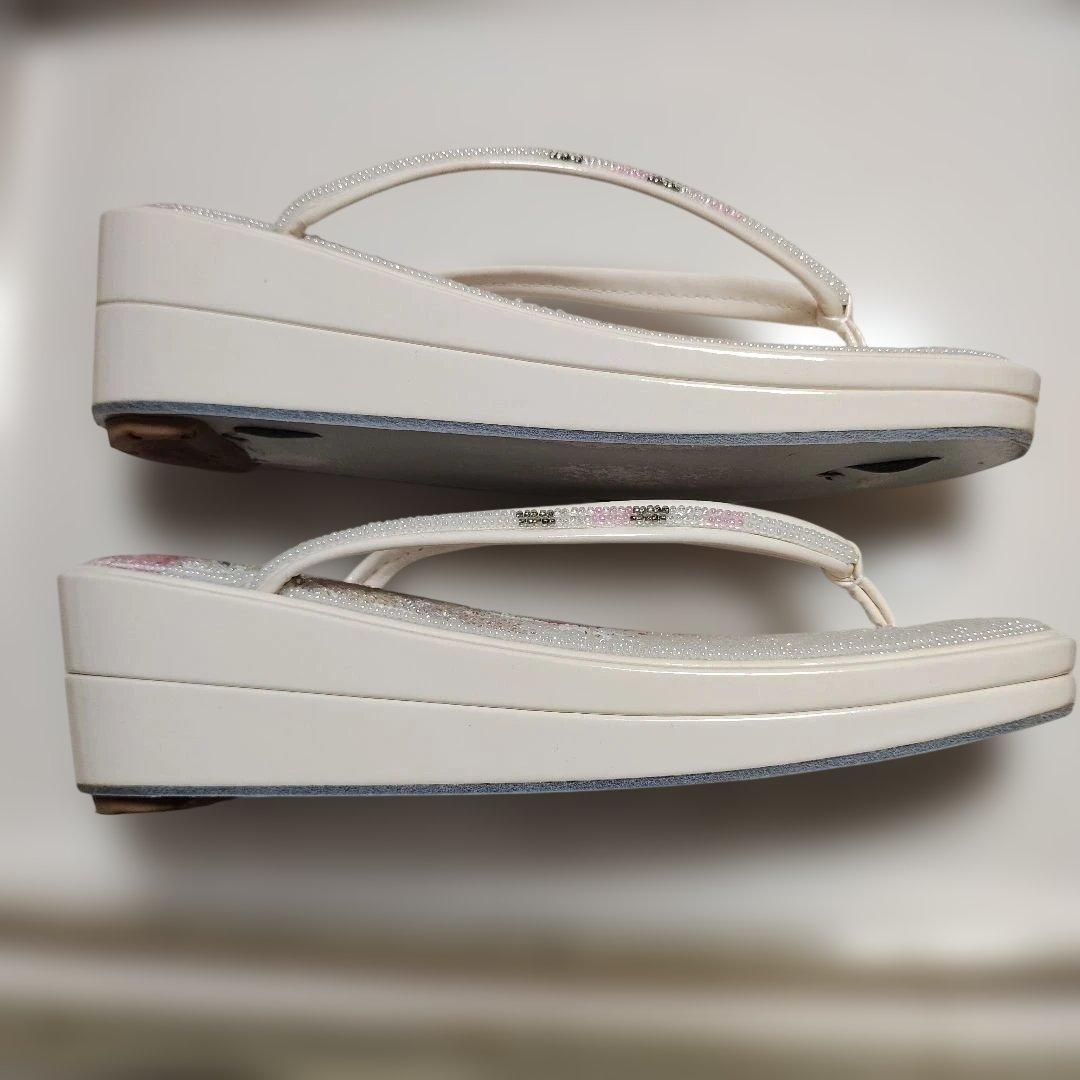 総ビーズ　草履　バッグ　セット　ピンク　成人式