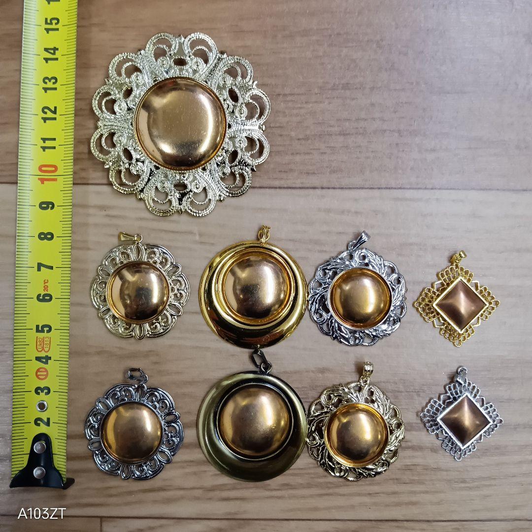 ●未使用品 七宝焼 材料 ペダントトップ ブローチ 120個 まとめて