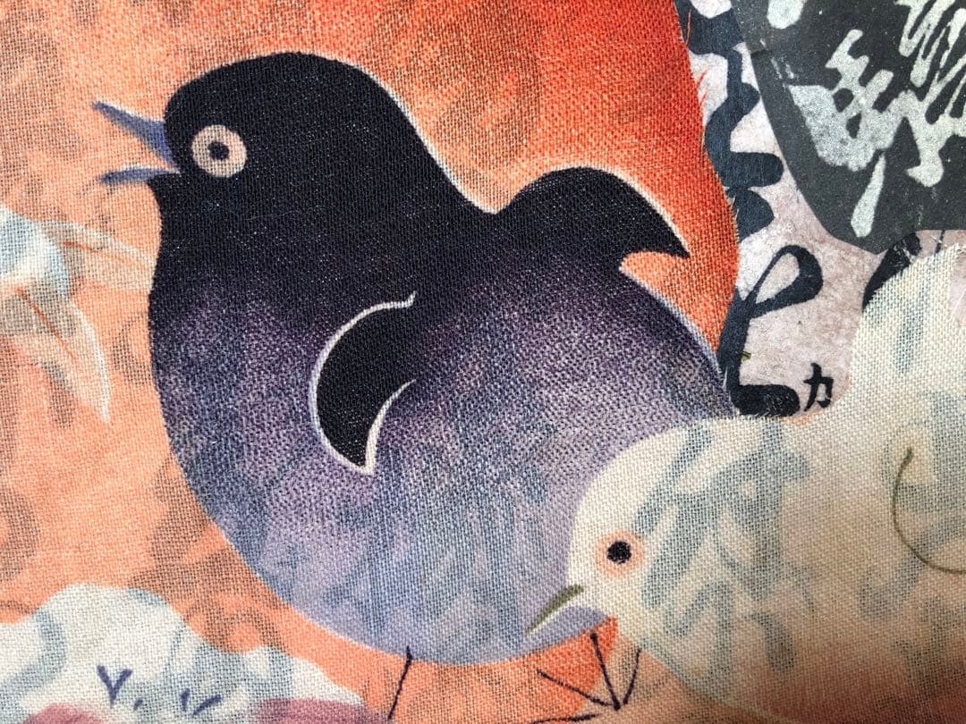 一閑張り　一閑張りバック　古布　　 犬張子　狛犬　張子犬　正絹古布