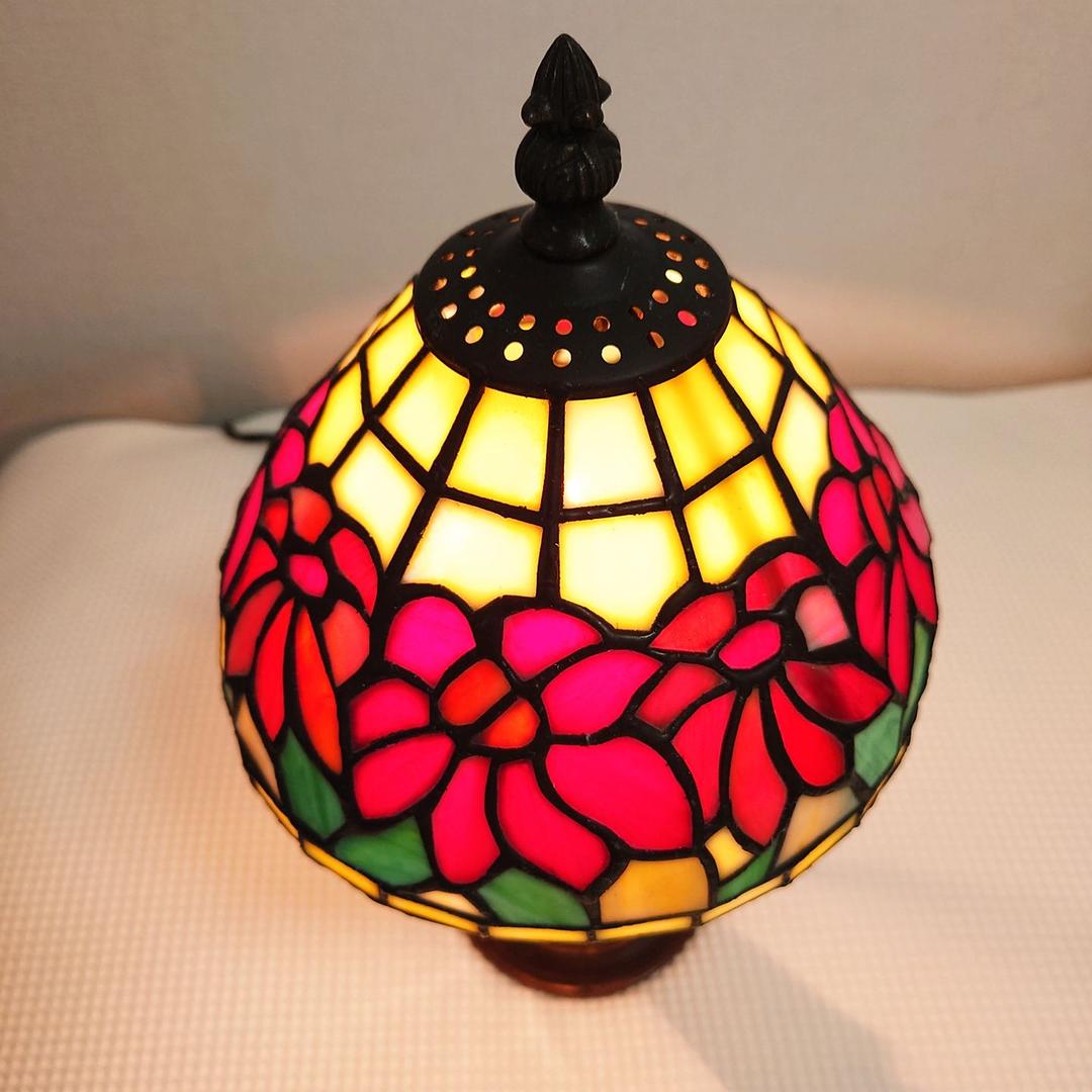 ♥ステンドグラスランプ♥花柄 ランプ♥テーブルスタンダード♥ステンドグラス