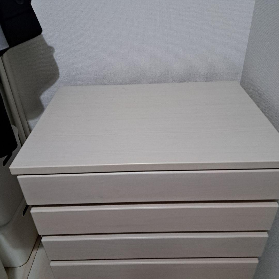 4段チェスト/ホワイト