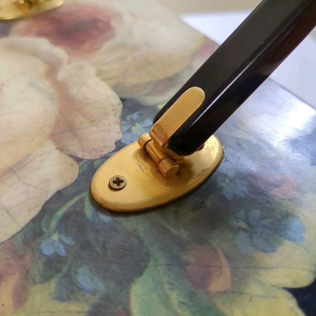 専用オーダーメイド　アンティーク調　木製　バニティバッグハンドバッグデコパージュ