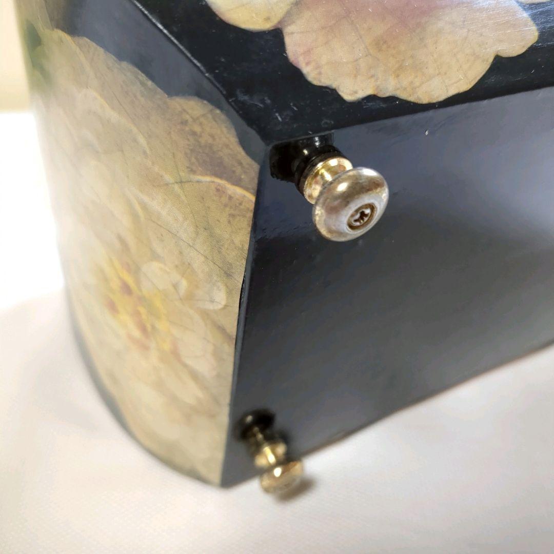 専用オーダーメイド　アンティーク調　木製　バニティバッグハンドバッグデコパージュ