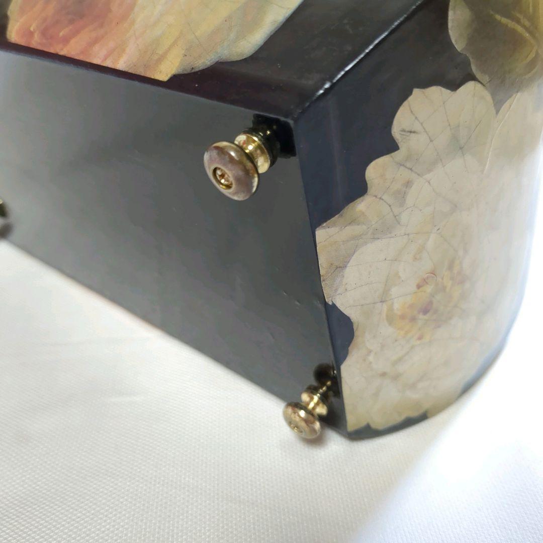 専用オーダーメイド　アンティーク調　木製　バニティバッグハンドバッグデコパージュ