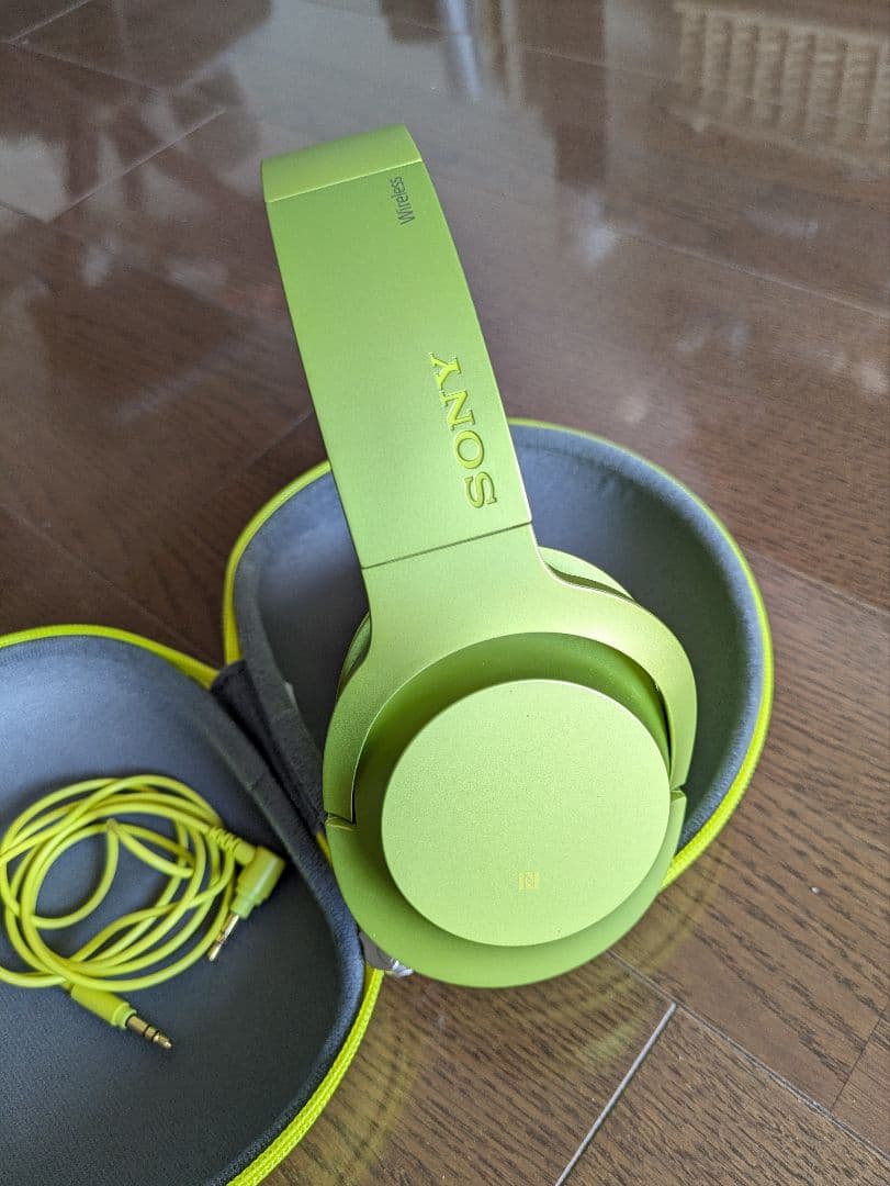 【SONY】 ワイヤレスヘッドホン ライムイエロー　MDR-100ABN