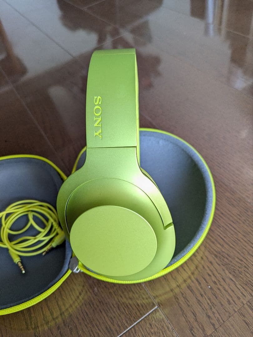 【SONY】 ワイヤレスヘッドホン ライムイエロー　MDR-100ABN