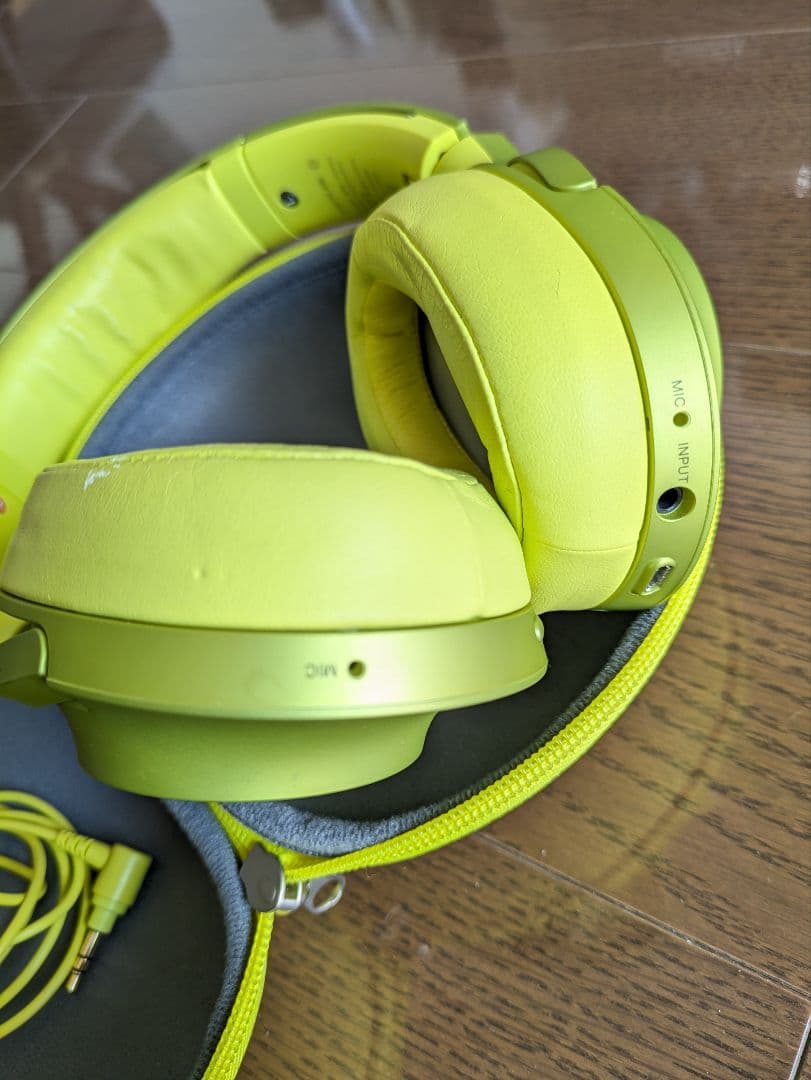 【SONY】 ワイヤレスヘッドホン ライムイエロー　MDR-100ABN
