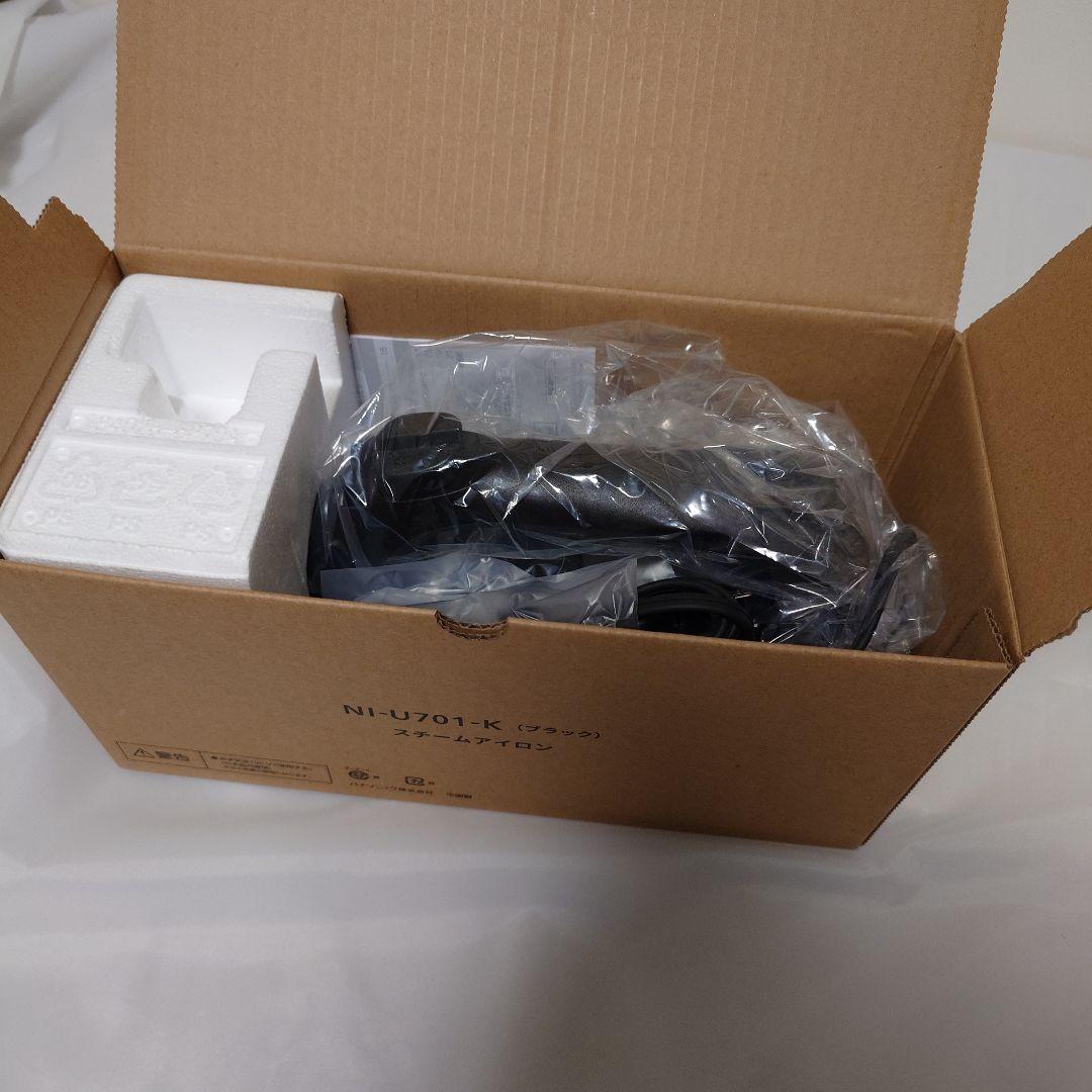 パナソニック スチームアイロン コード付き ブラック NI-U701-K