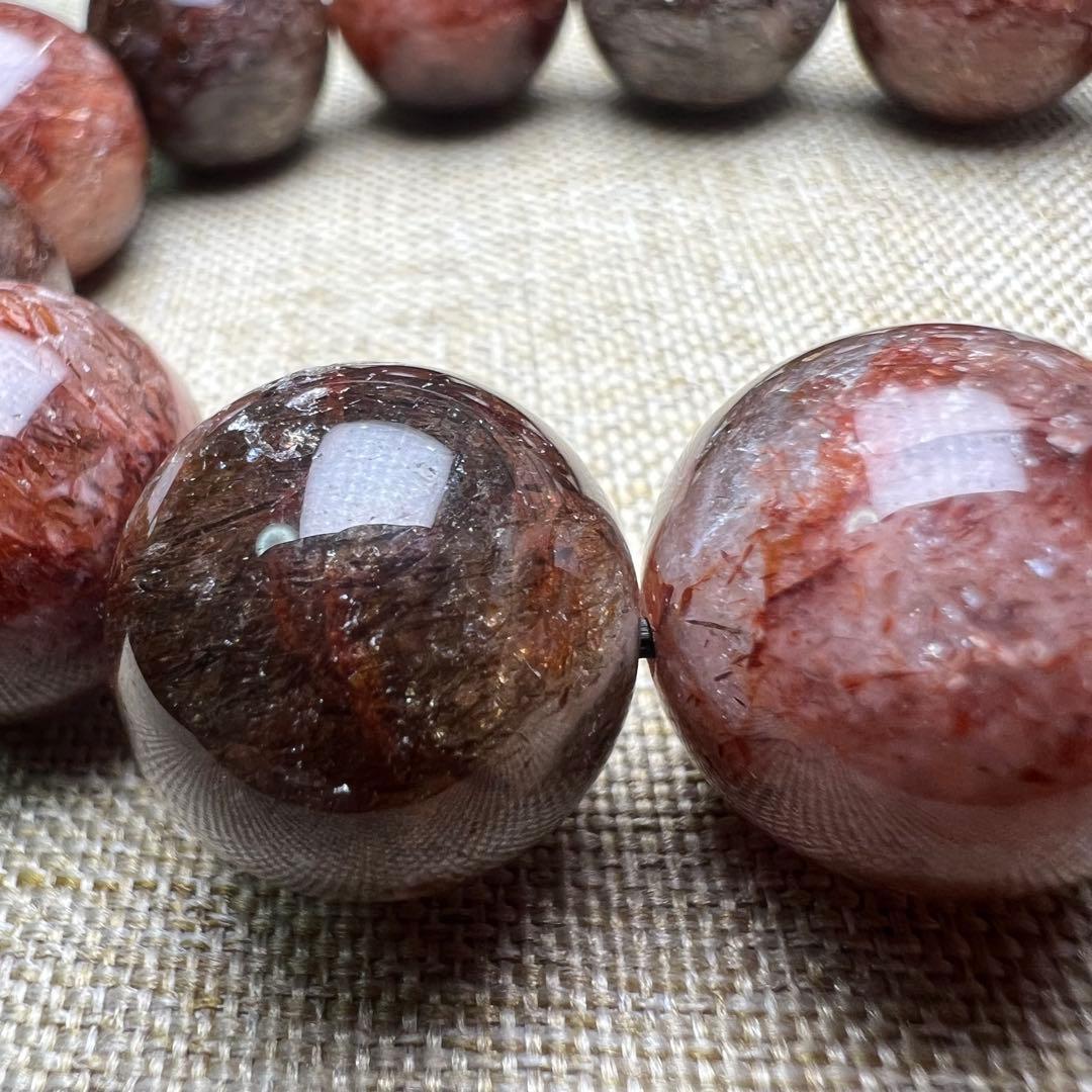 【710252】 大玉 スーパーセブンルチルクォーツ 16mm ブレスレット