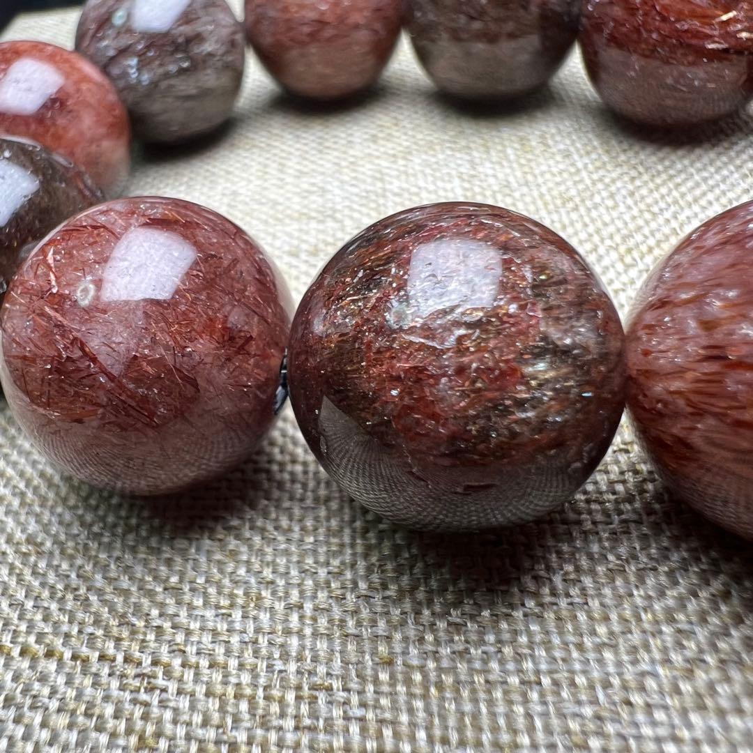 【710252】 大玉 スーパーセブンルチルクォーツ 16mm ブレスレット