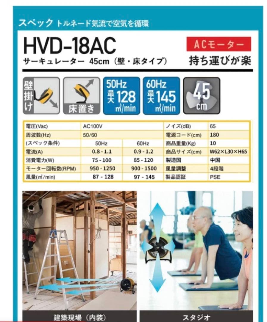 CATERPILLARキャタピラー サーキュレータ-45cm業務用扇風機 工場扇