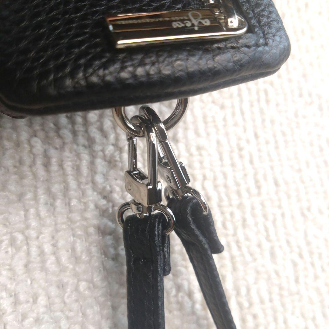 ajew iPhone 15 Pro ケース ブラック~ストラップ付き