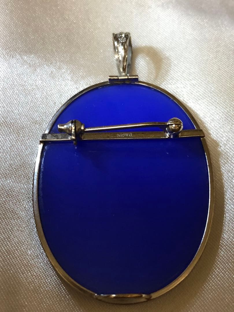 カメオペンダント/ブローチ 18K WG