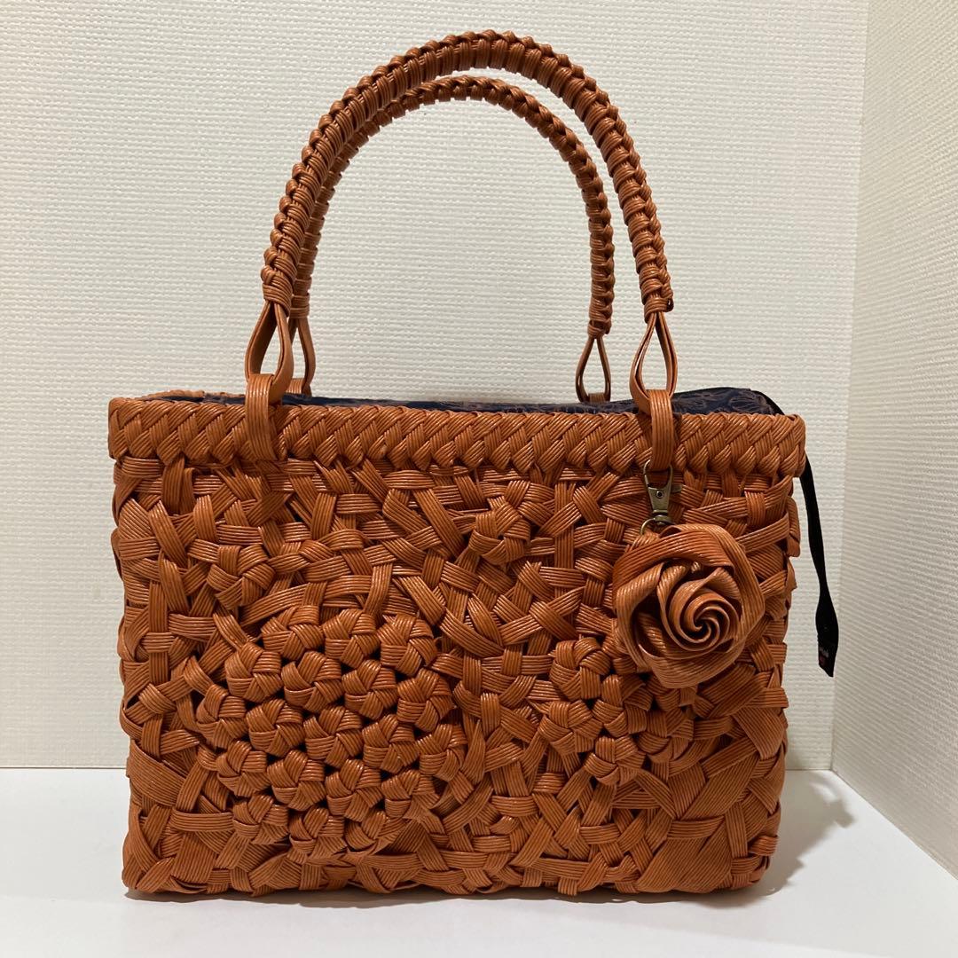 エコクラフト 乱れ編み風バッグ