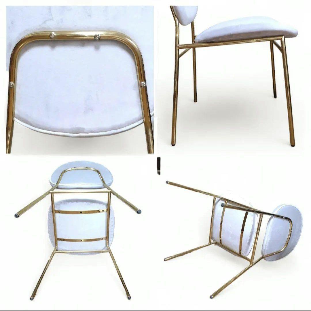 Francfranc　フランフラン　ベル チェア 2　グレー/ゴールド脚