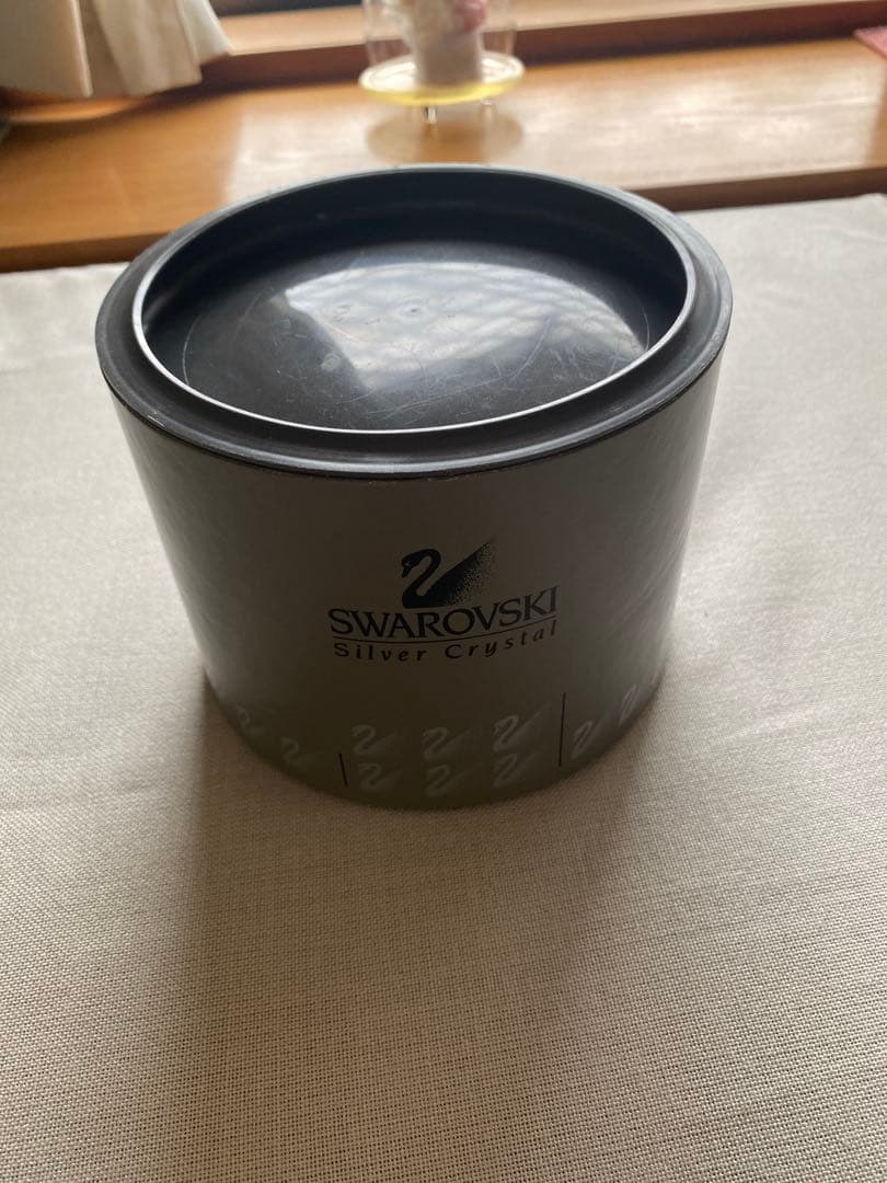 スワロフスキー ダイヤモンド型置物 大型（8cm径）保証書・座布団付