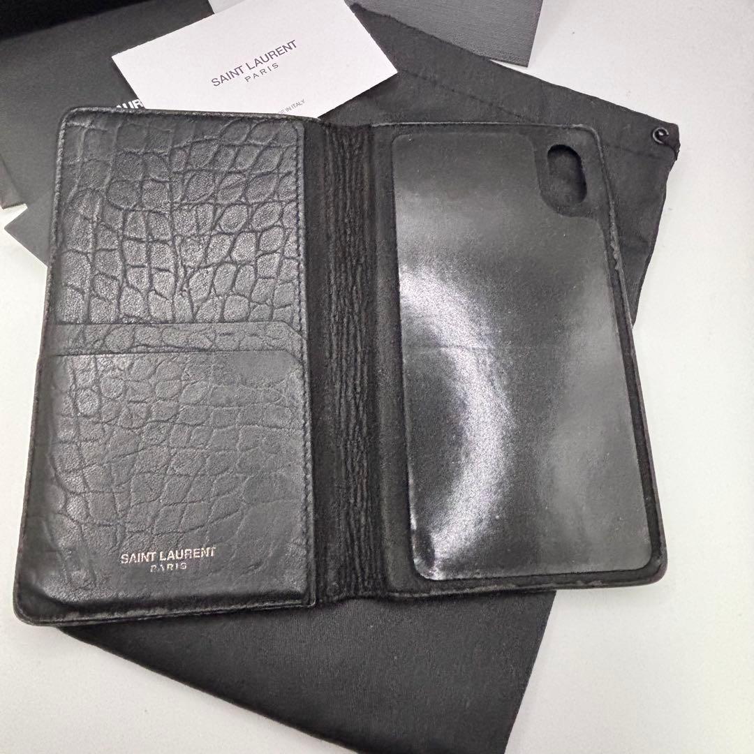 YVES SAINTLAURENT☆iPhone XS MAXスマホカバー手帳型