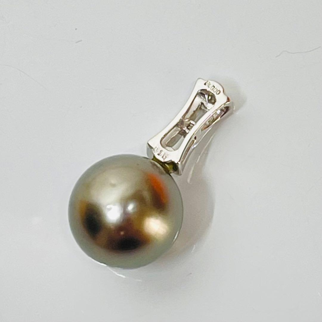 黒蝶真珠ダイヤモンドpt900ペンダントトップ