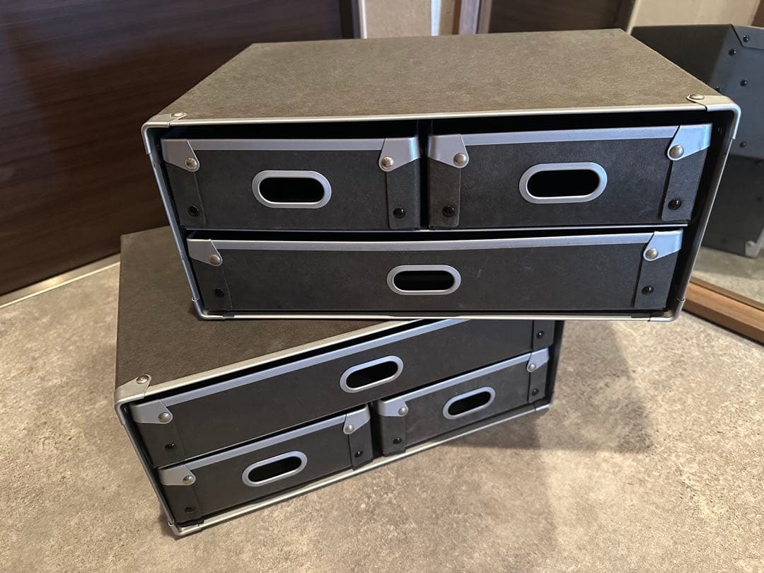 【廃盤品】無印良品 硬質パルプボックス　引き出しタイプ 2セット