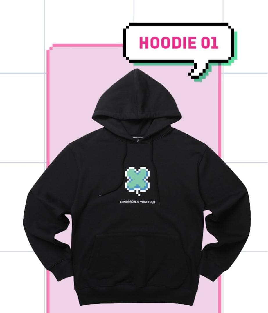 最終値下げ！TXT HOODIE パーカー クローバー 希少品 Lサイズ