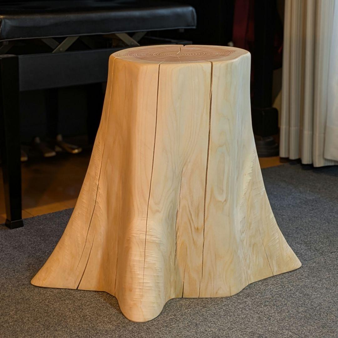 檜　大型　切り株　丸太　椅子　スツール　高さ約44.5㎝