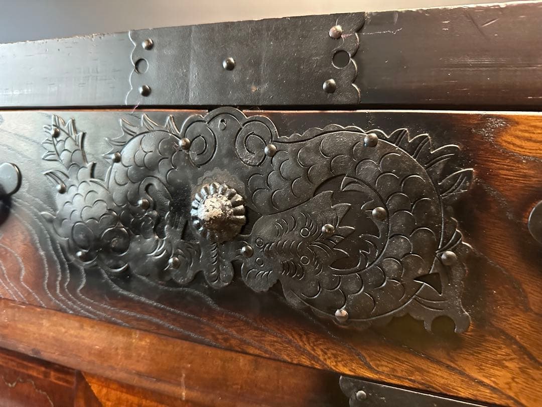 民芸鍵付車箪笥　和家具