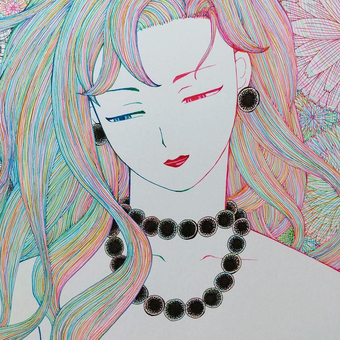 原画 「黒い首飾り」