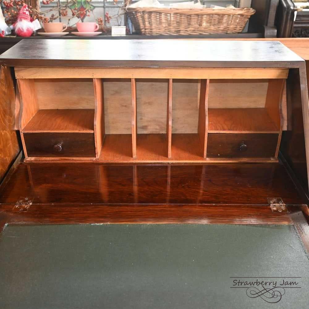 L3710-84 英国アンティーク オーク ライティングビューロー デスク