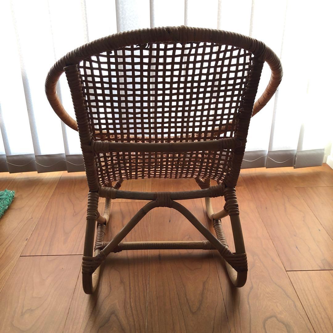 レトロラタン製ミニアームチェア