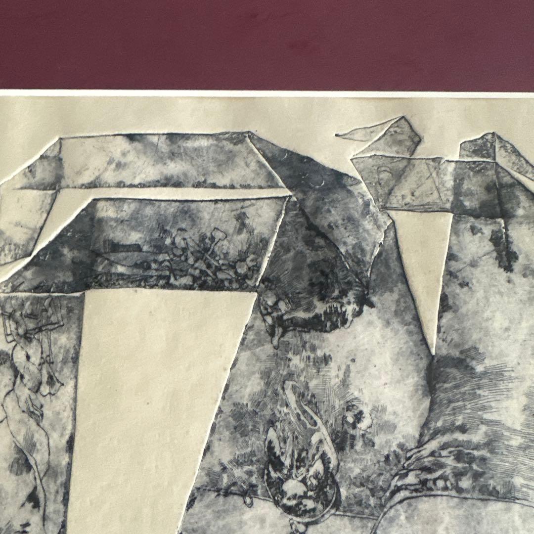 とても素敵❣️ヴィンテージ　リトグラフ 人物と風景