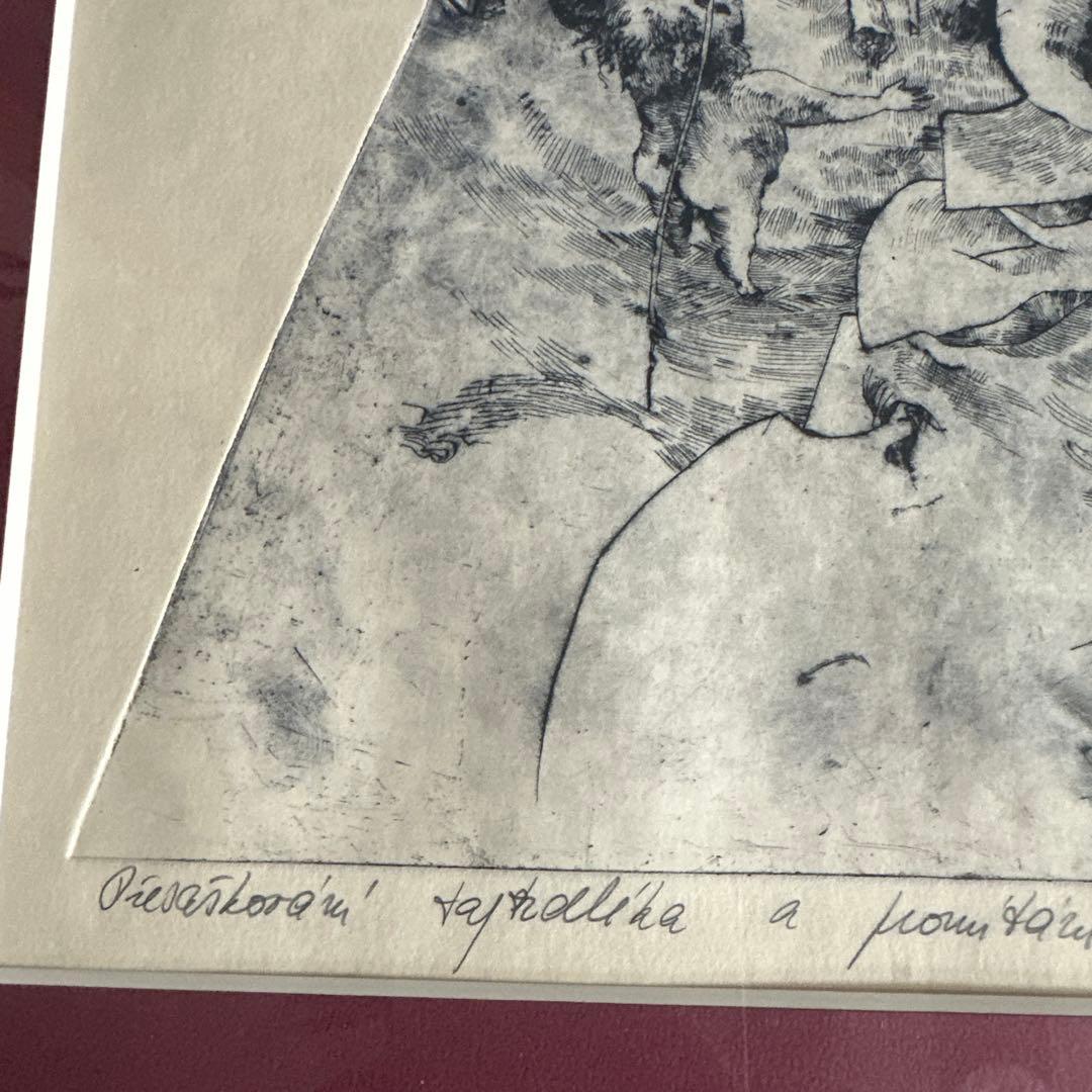 とても素敵❣️ヴィンテージ　リトグラフ 人物と風景