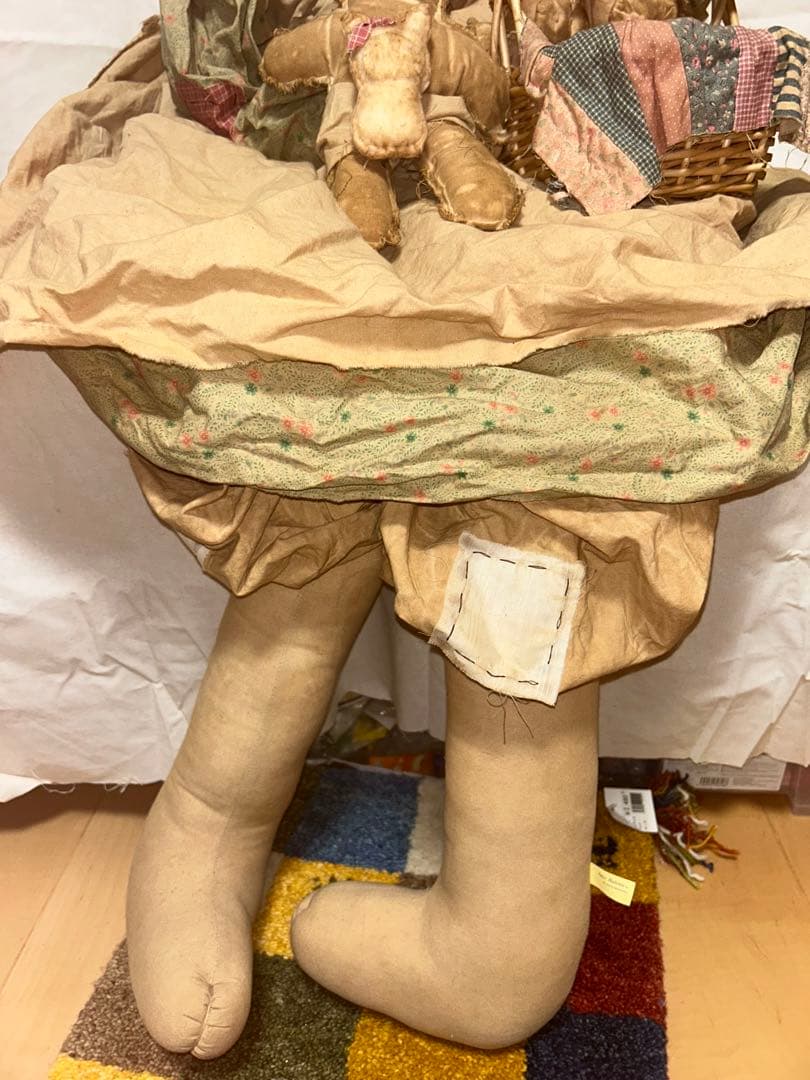 アメリカの作家さんアティックベイビーズ143cmのビッグブタさんカントリードール