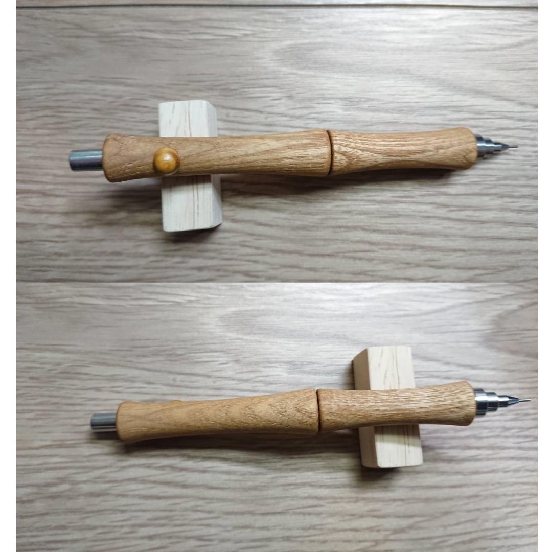 木軸シャープペンシル　PG-オーク  T-1　シャーペン　製図用　木製　PG